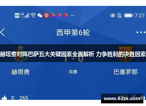 赫塔费对阵巴萨五大关键因素全面解析 力争胜利的决胜因素